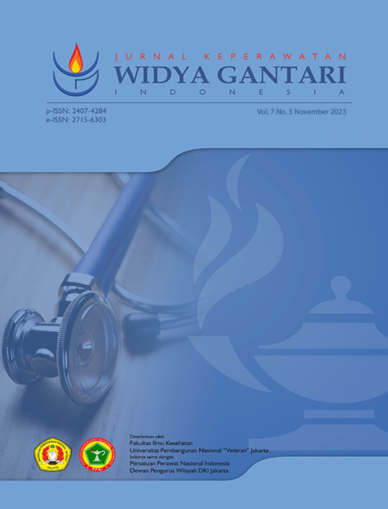 					View Vol. 7 No. 3 (2023): Jurnal Keperawatan Widya Gantari Indonesia (JKWGI)  Terbitan November 2023
				