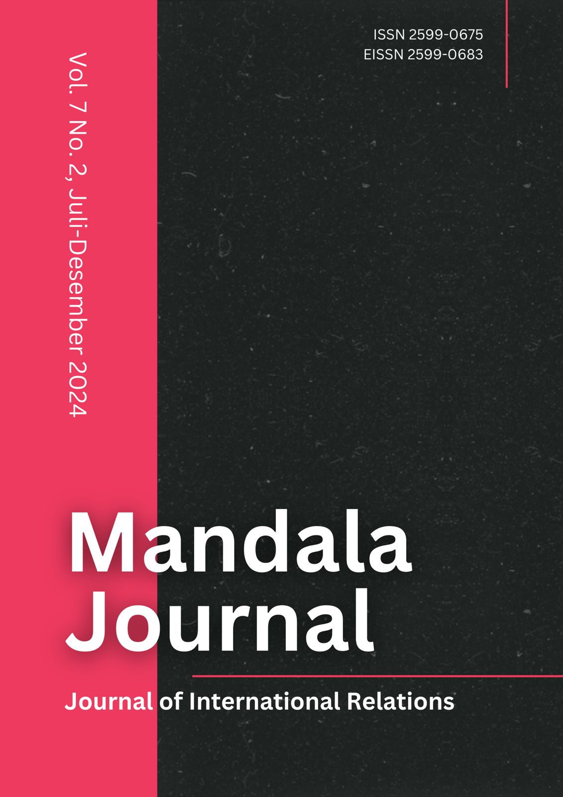 					View Vol. 7 No. 2 (2024): Mandala: Jurnal Hubungan Internasional
				