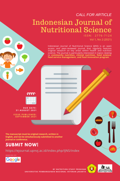 Indonesian Journal of Nutritional Science